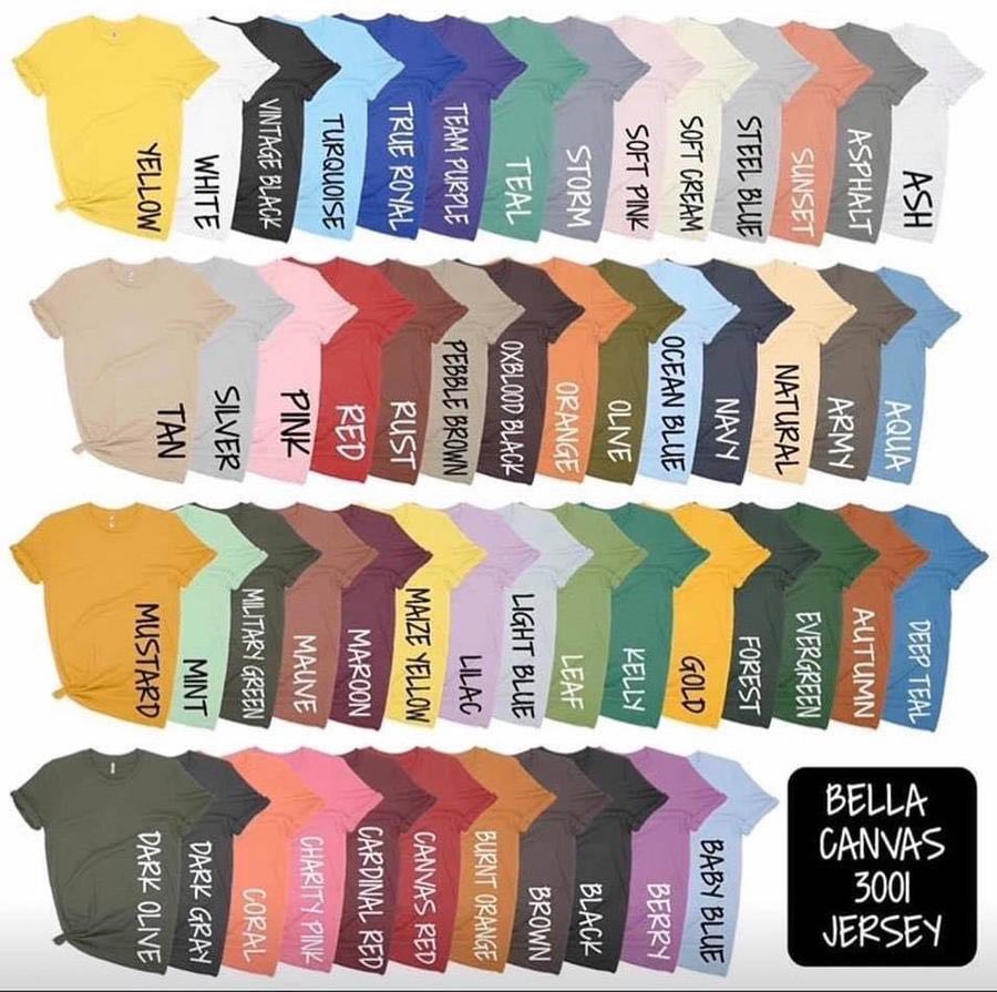 Download Shirt Color And Size Charts Cynthia Ann Design Co